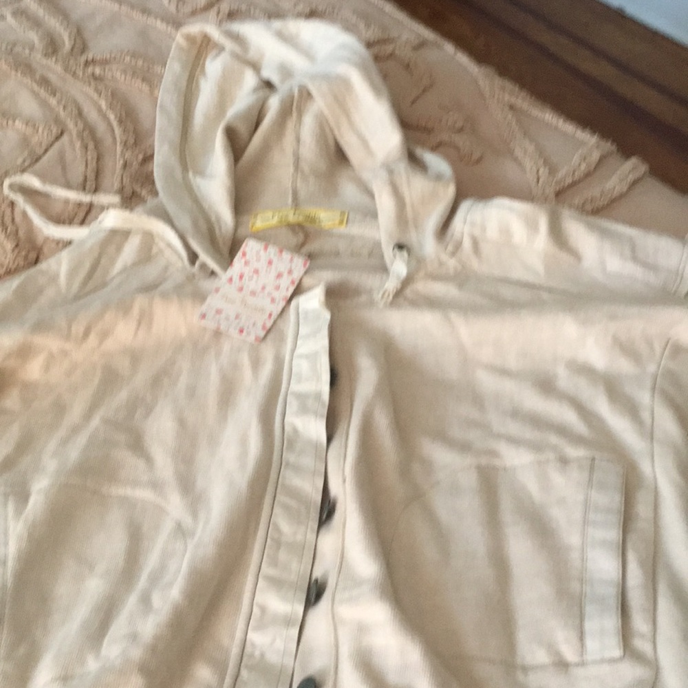 Free people 3/4 sleeve cotton jacket. NWT size m